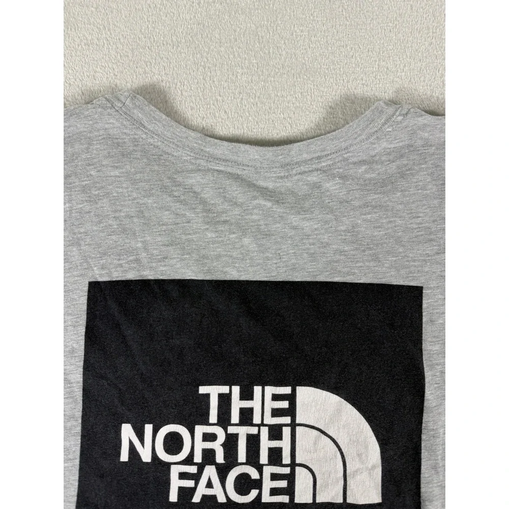 The North Face Men's XL Gray Box Logo Graphic T Shirt Outdoor Streetwear Tee